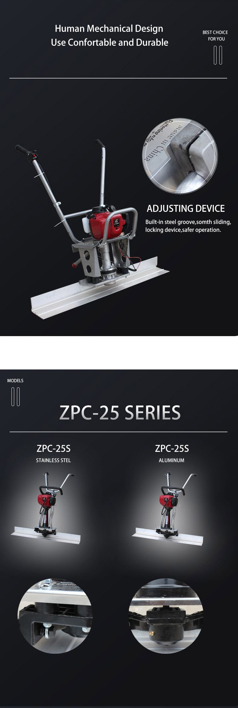 Cement equipment vibra screed machine ZPC-25S
